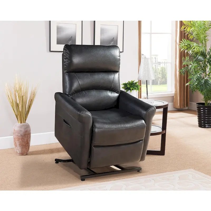 Colby Dark Charcoal Grey Reclining Power Lift Chair