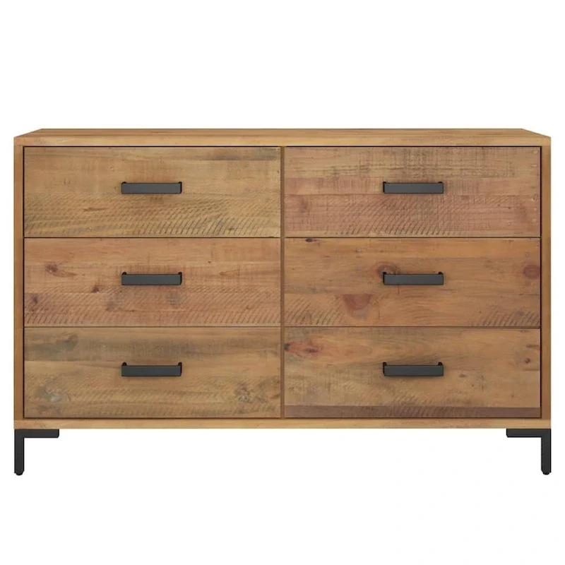 vidaXL Sideboard Coffee Bar Buffet Cabinet Modern with Drawers Solid Wood Pine - 43.3 x 13.8 x 27.6