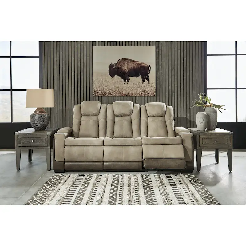 Next-Gen DuraPella Power Recliner Sofa with Adjustable Headrest