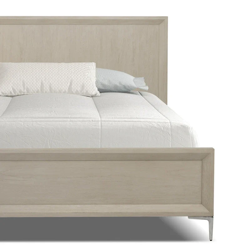 Modern Solid Wood Panel Bed