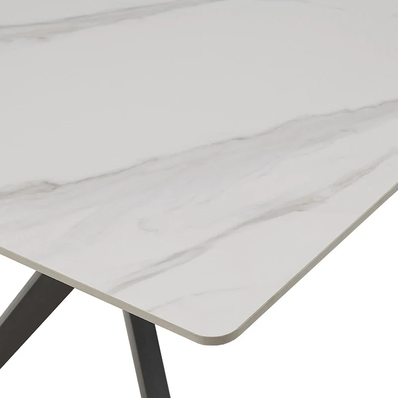 Vaduz 70 Iron Grey Metal Base 4-6 Person Dining Table