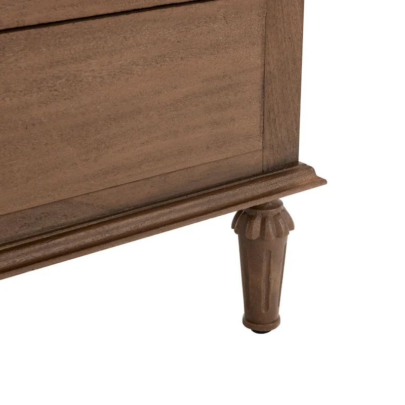 Three-Drawer Wooden Bedside Table