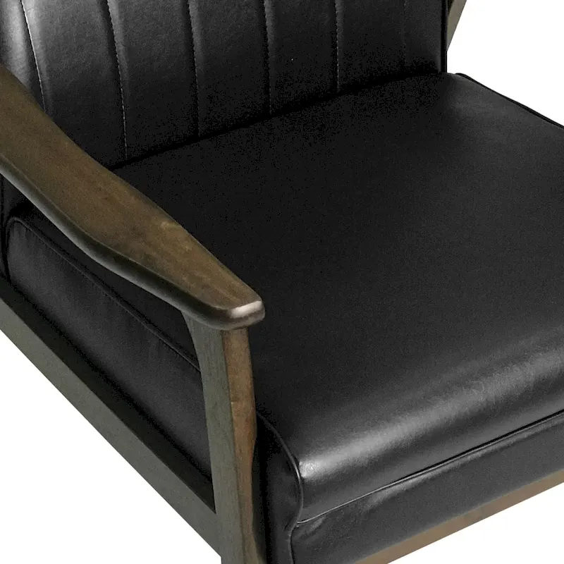 25.75  High Back Faux Leather Accent Chair