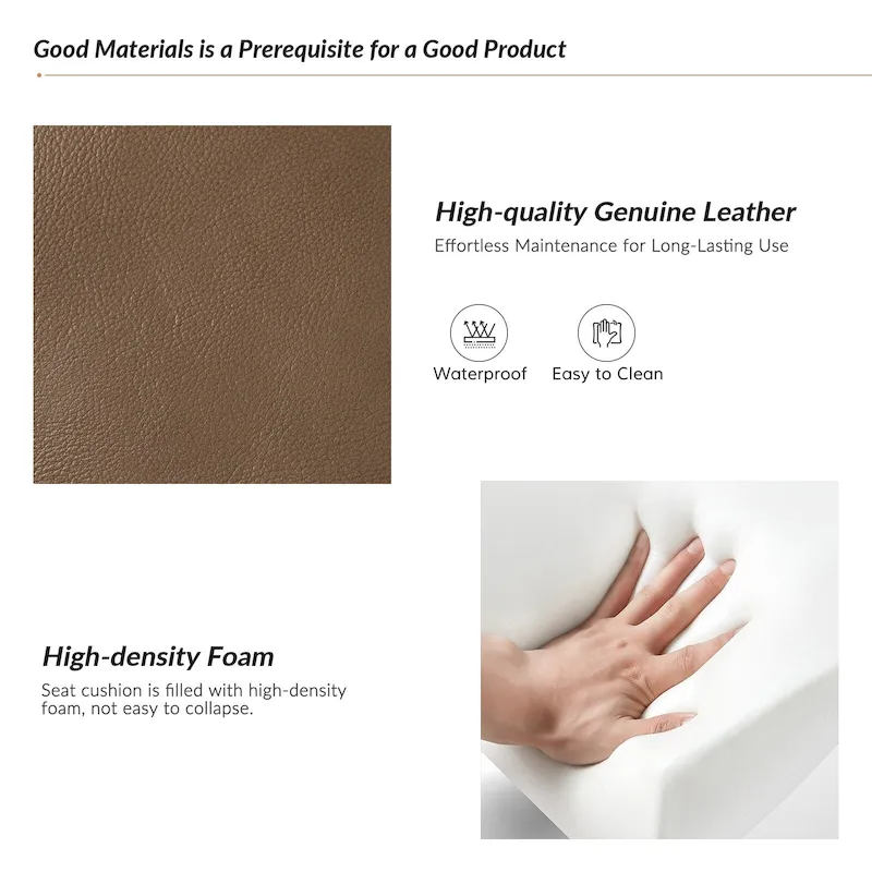 Fiacro 30.31Wide Modern Genuine Leather Wingback Swivel Rocker Recliner with Nailhead Trims