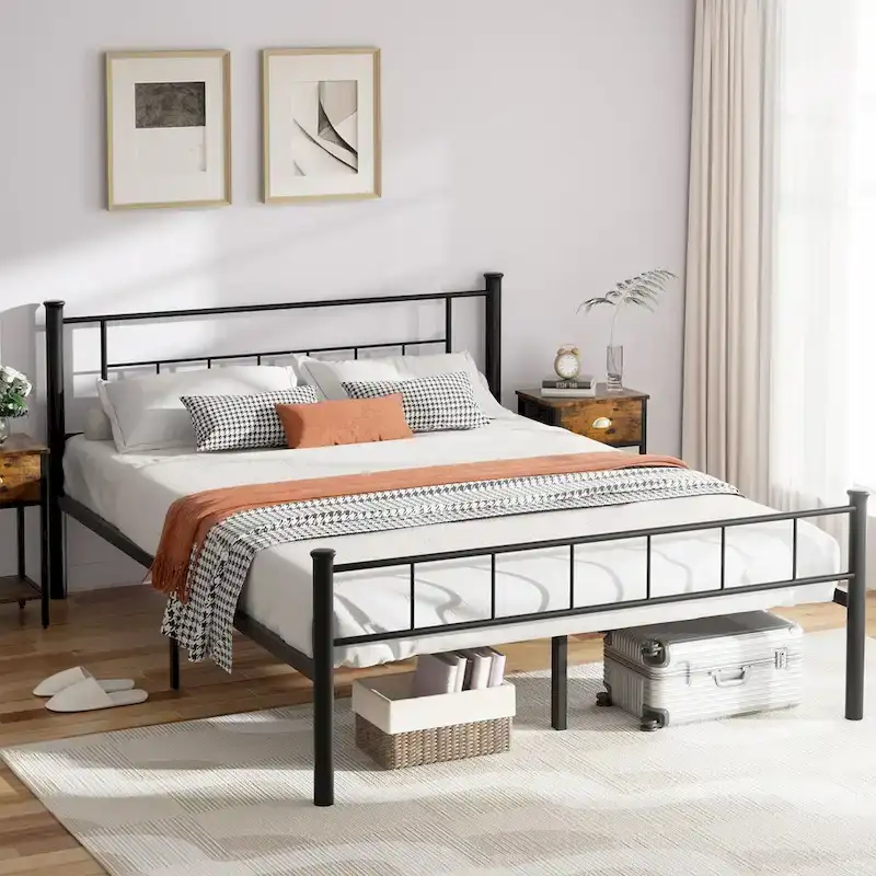 Futzca Bed Frame with Headboard and Footboard