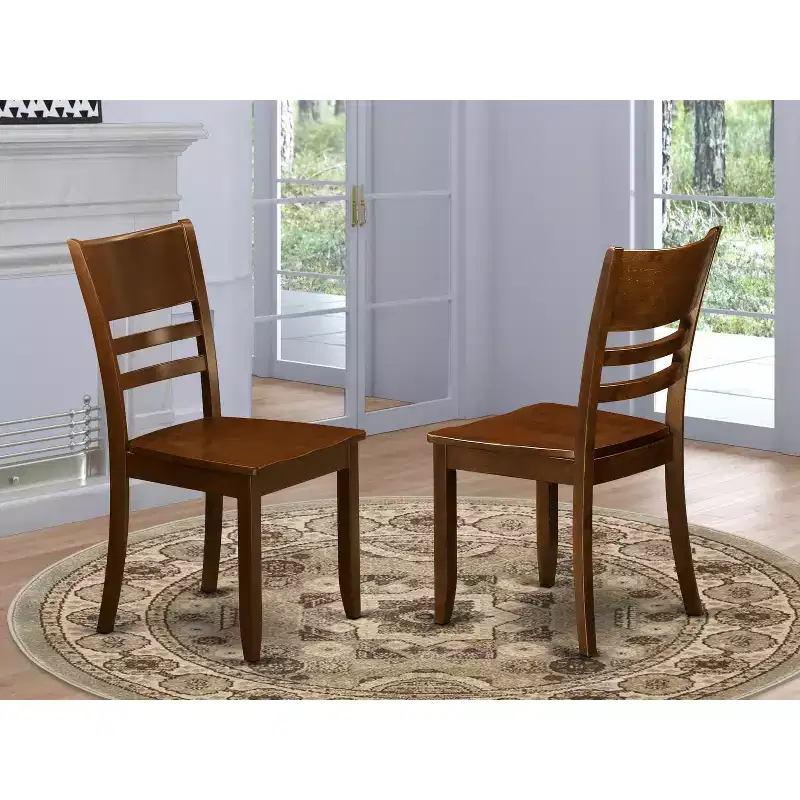 HomeStock Mediterranean Mingle Dining Chair With Wood Seat, Set Of 2