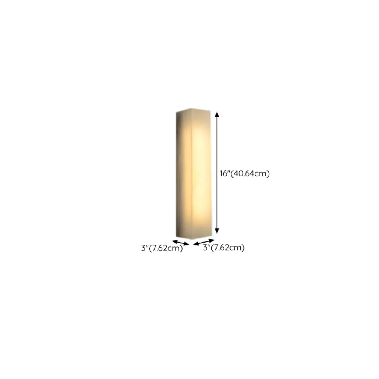 Rectangular Warm Glow Resin Kitchen Island Pendant Light