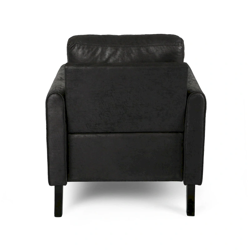 Modern 31 Microfiber Club Chair with Tapered Legs and Thick Seat Cushions