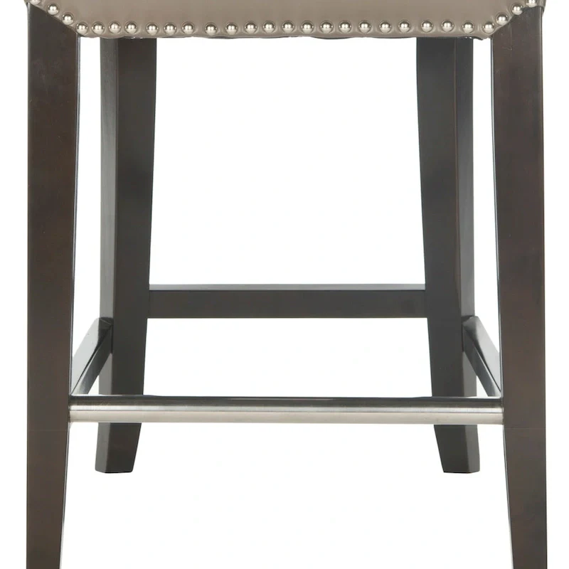 Black Faux Leather 23-inch Counter Stool - 18.7 W x 23 D x 36.4 H - 19Wx23Dx36H