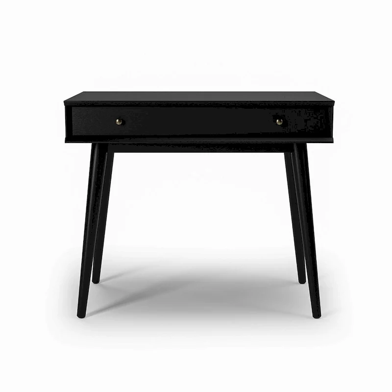 Mid-Century Solid Wood Desk with Drawer