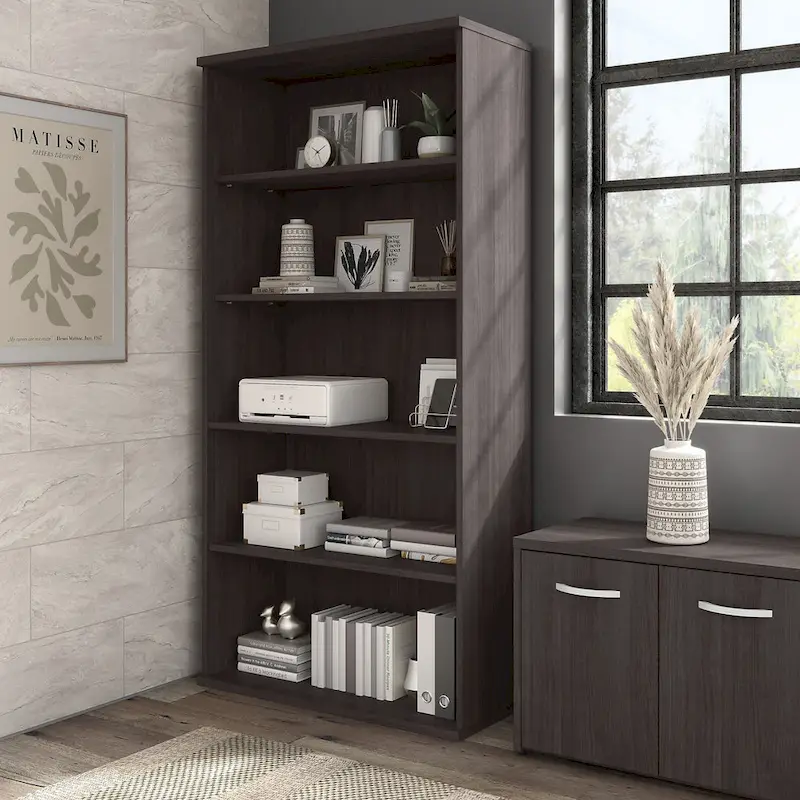 Hybrid Tall 5 Shelf Bookcase by Bush Business Furniture