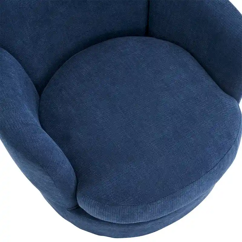 Swivel Round Accent Chairs Armchair with Stainless Steel Base