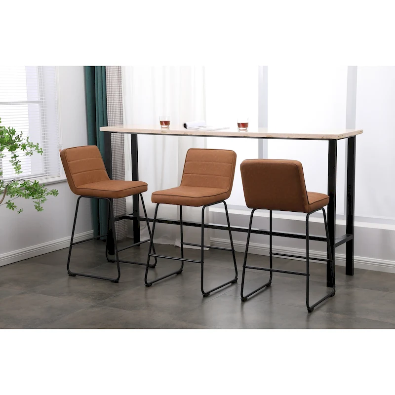 Lakeview Upholstered Modern Barstools Set of 3