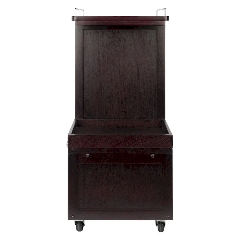 Galen Entertainment Cart, Espresso - 34.25 x 16.77 x 34.37 inches