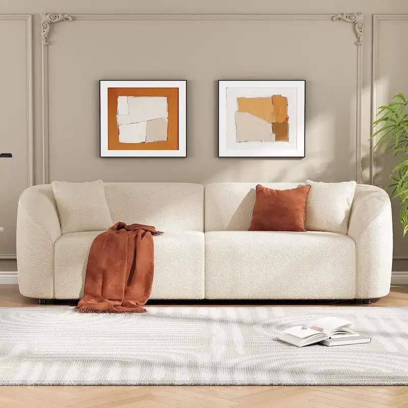 Christopher Knight Home - Allegra Sculptural 87 Curved Sofa