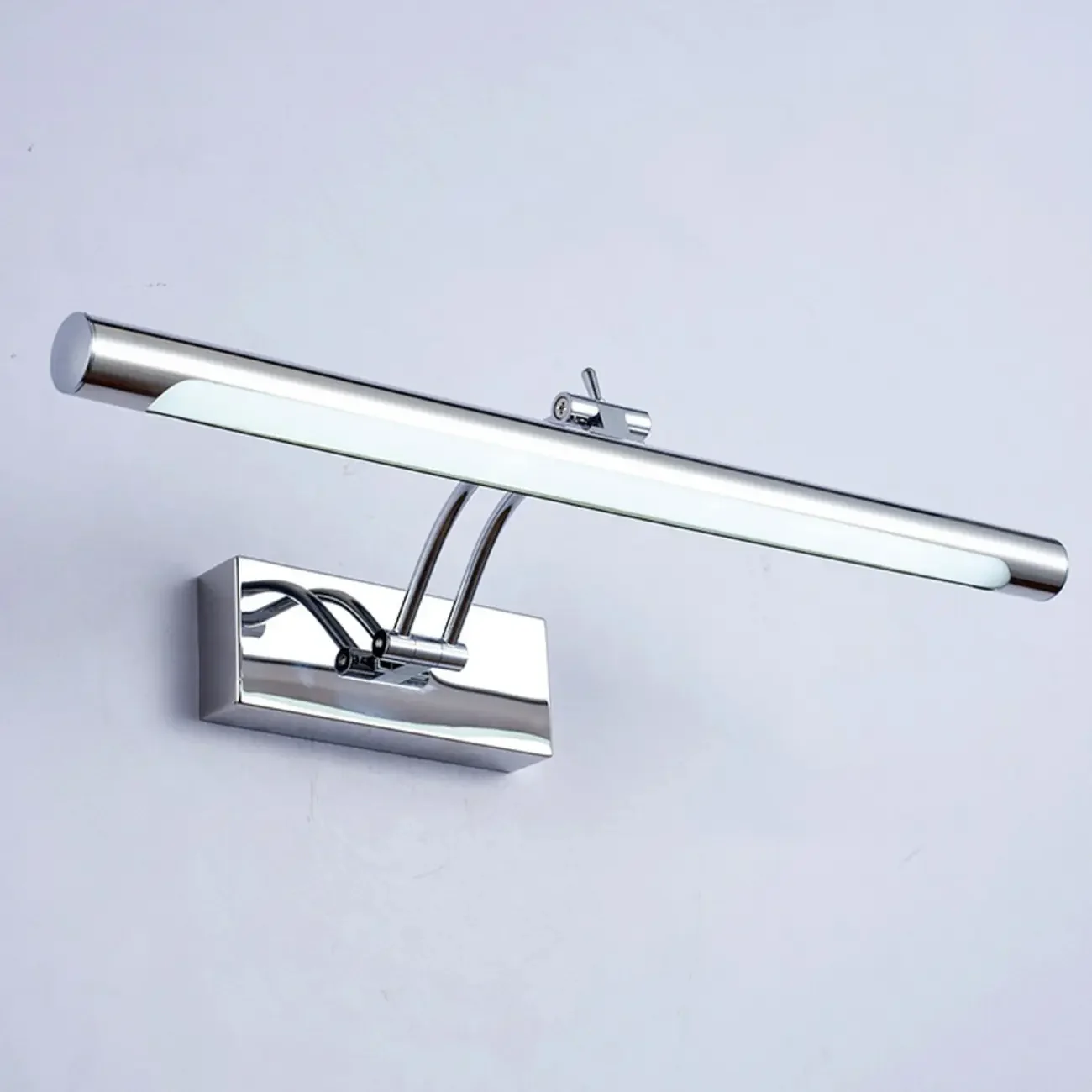Modern Silver Dimmable LED Vanity Light with Adjustable Arm