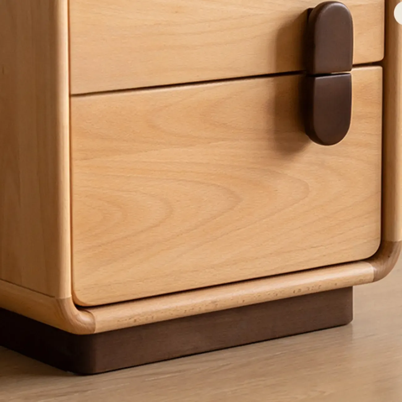 Cubic Modern 2-Drawer Wood Small Nightstand