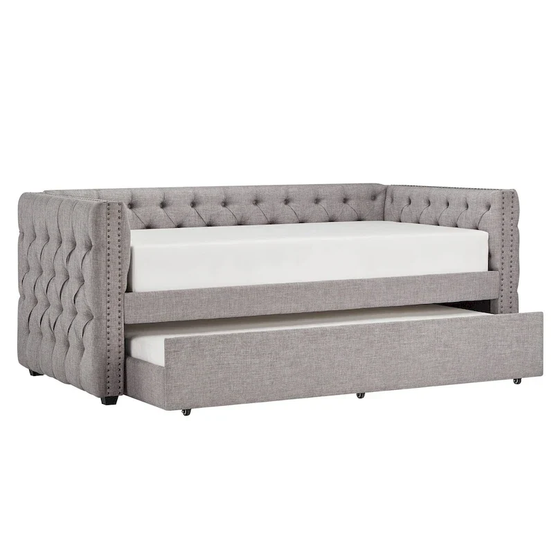Knightsbridge Twin Tufted Nailhead Daybed by iNSPIRE Q Artisan
