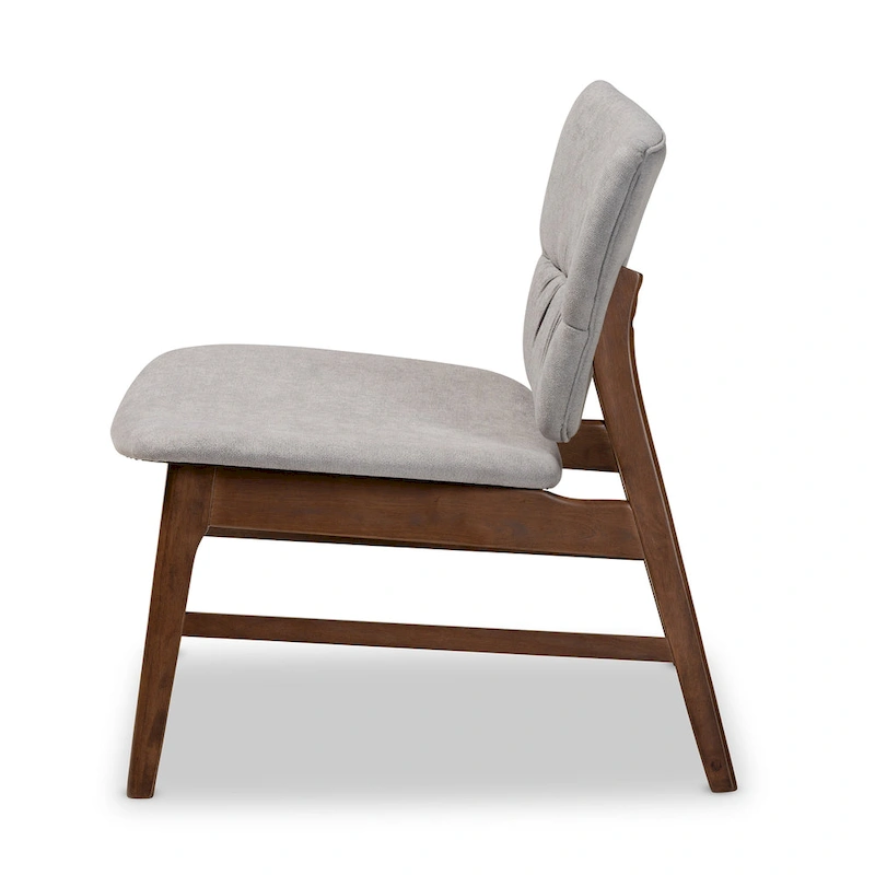Benito Mid-Century Modern Transitional Fabric and Wood Accent Chair