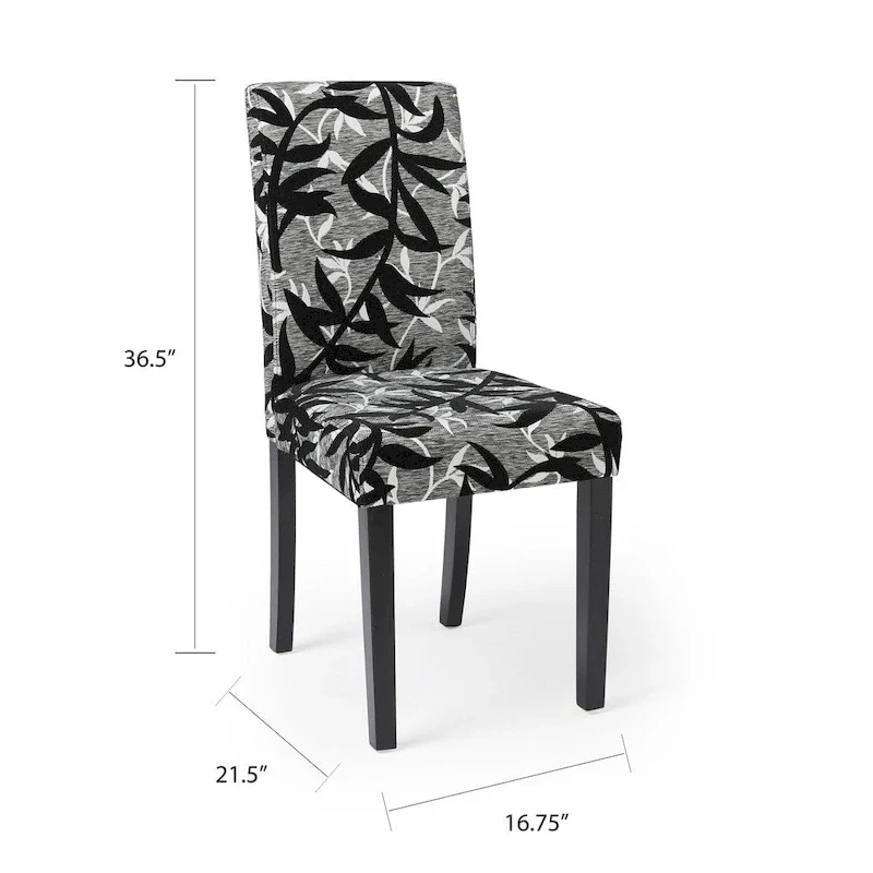 Black and Silver 5-Piece Dining Table and Chairs Set