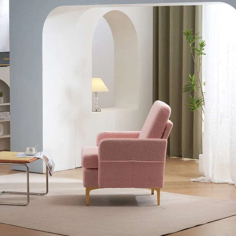 Upholstered Linen Accent Armchair