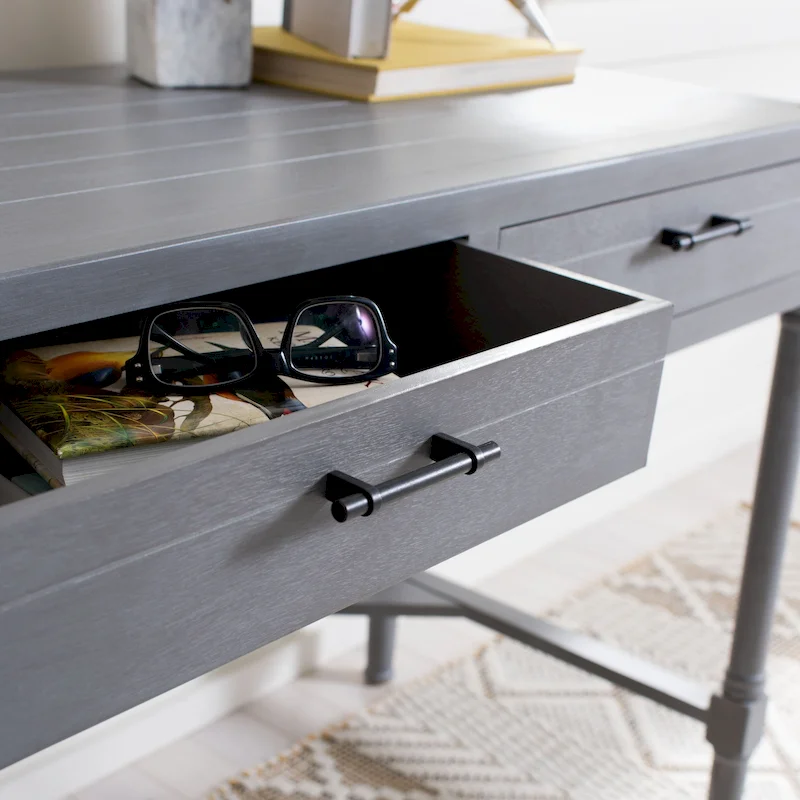 SAFAVIEH Zennure White Washed Grey Writing Desk