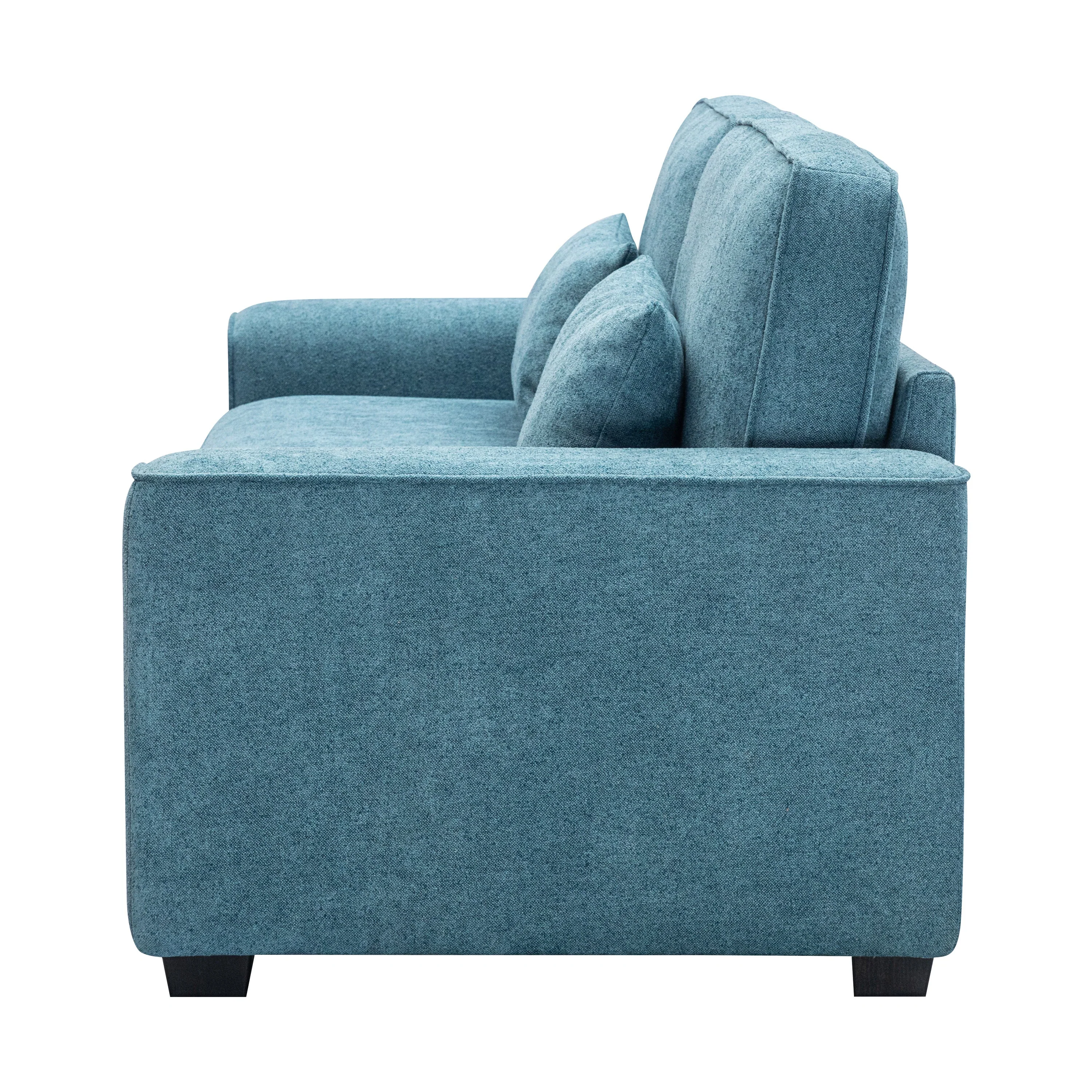 Modern Upholstered Loveseat Sofa with Plush Cushions