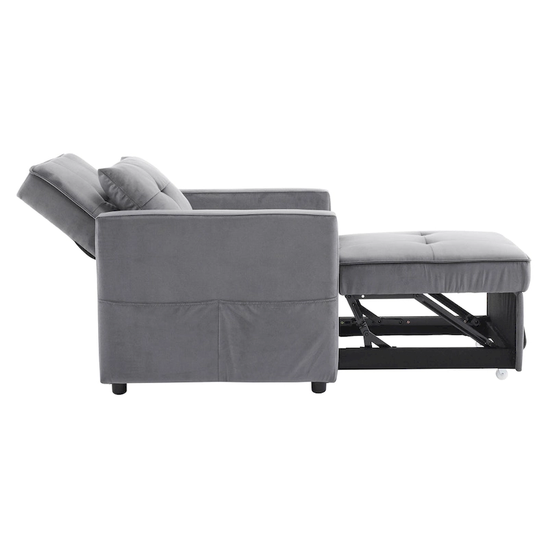 Christopher Knight Home - Sophia Convertible Sleeper Sofa Chair Bed with Adjustable Backrest and Built-In Pillow