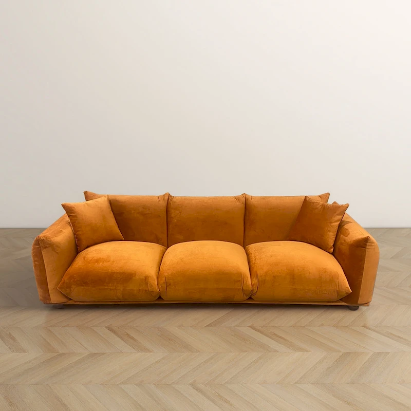 Arten Mid-Century Modern Luxury Boucle/Velvet Couch