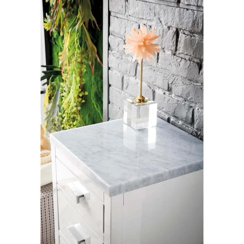 15 Base Cabinet w/ Drawers, Glossy White