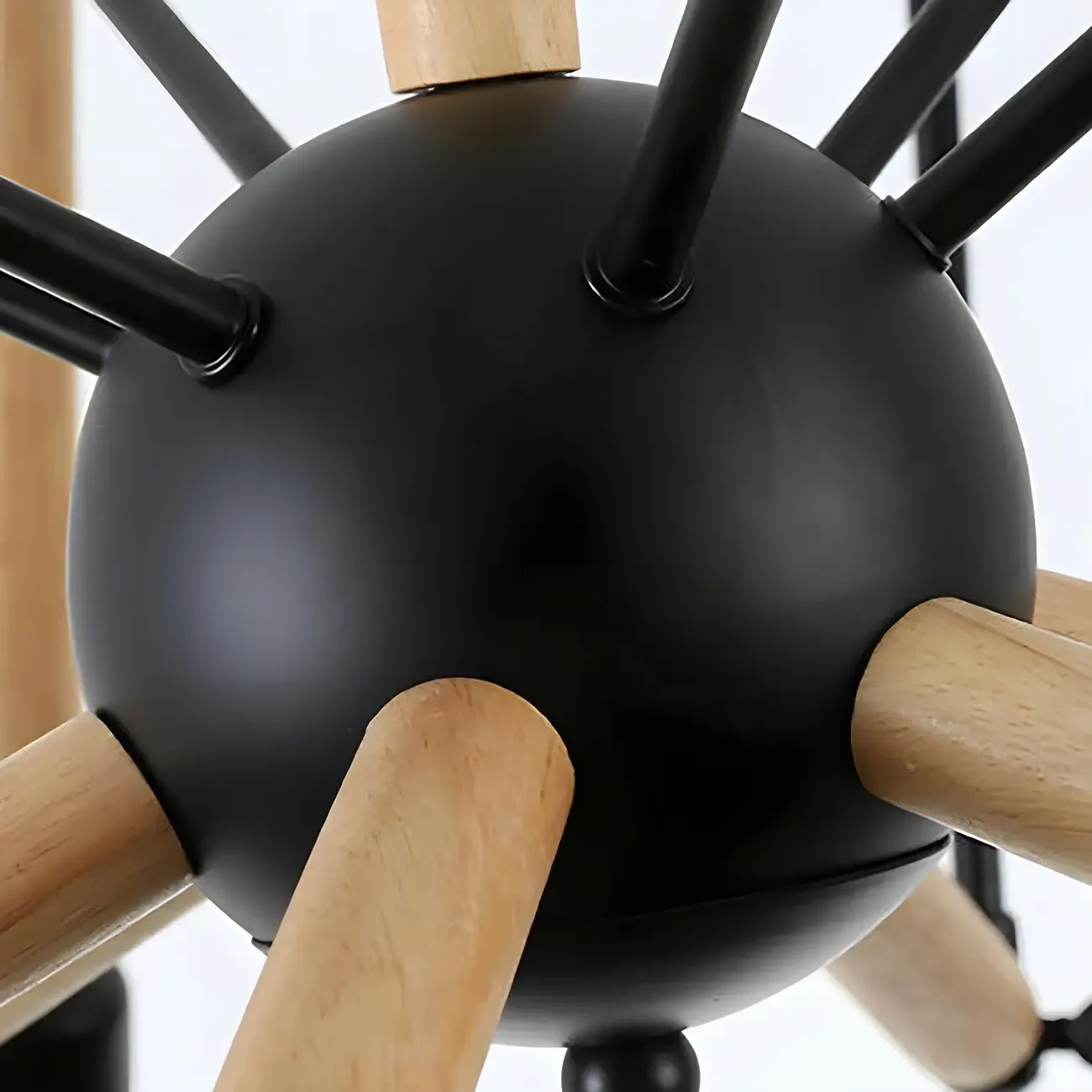 Modern Multi-Light Metal Adjustable Downrod Sputnik Chandelier