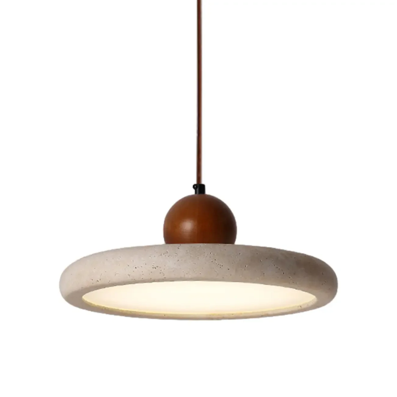 Modern Beige Stone Adjustable Pendant Light