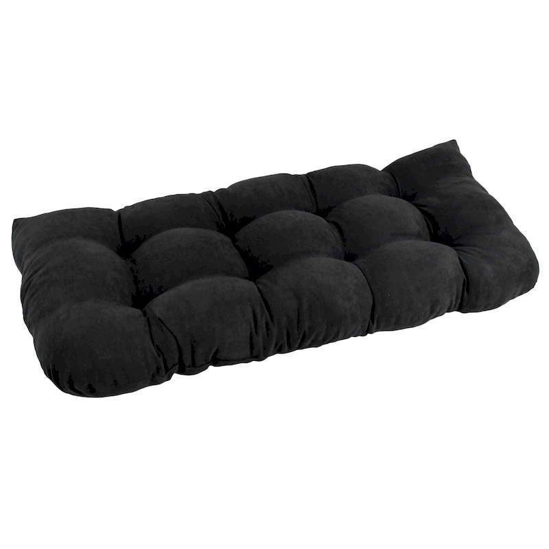 42-inch by 19-inch Rounded Back Microsuede Bench Cushion - 42 x 19