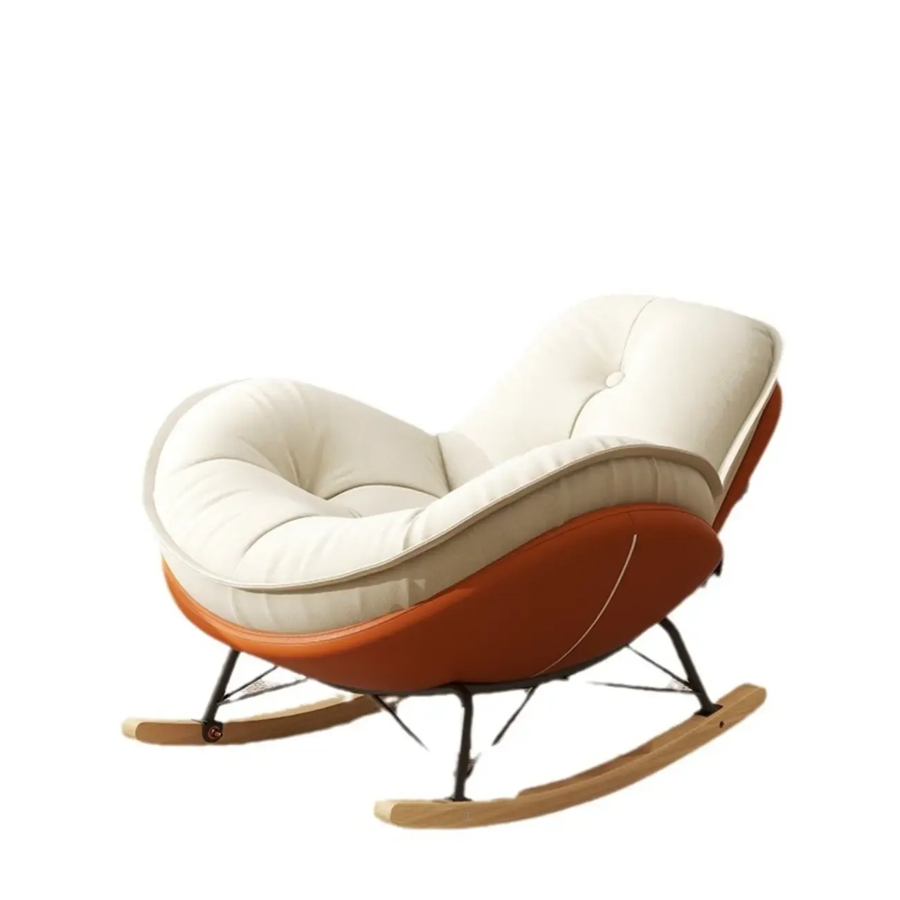 Upholstered Flared Arm Rocking Chair with Optional Ottoman