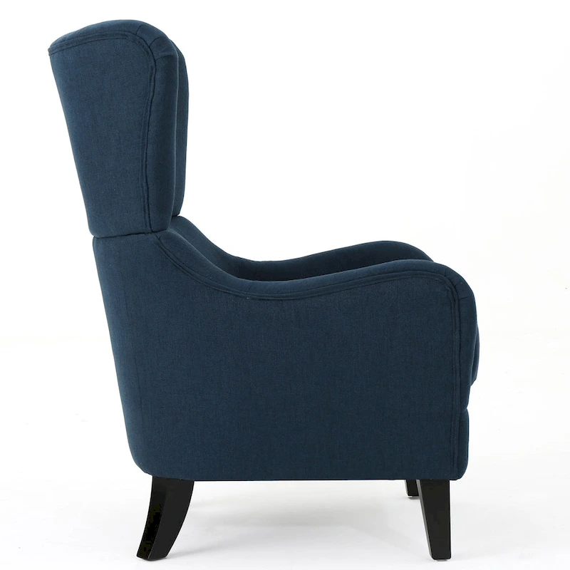 Navy Blue 27 High Back Accent Chair with Wing Back