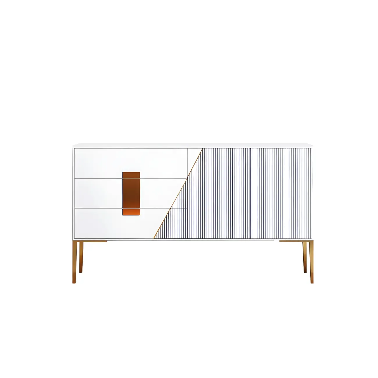 Glam Sleek Wooden Sideboard with Drawers