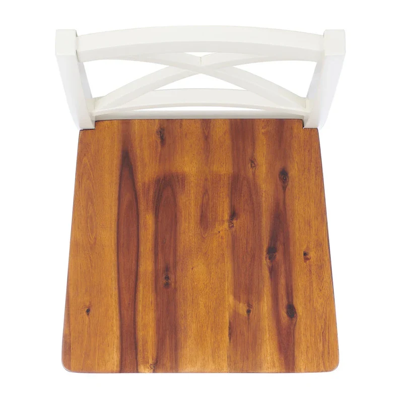 SAFAVIEH Lulla Farmhouse x-Back Dining Chair (Set of 2) - 18.4 W x 19.9 L x 37 H - 18Wx20Dx37H