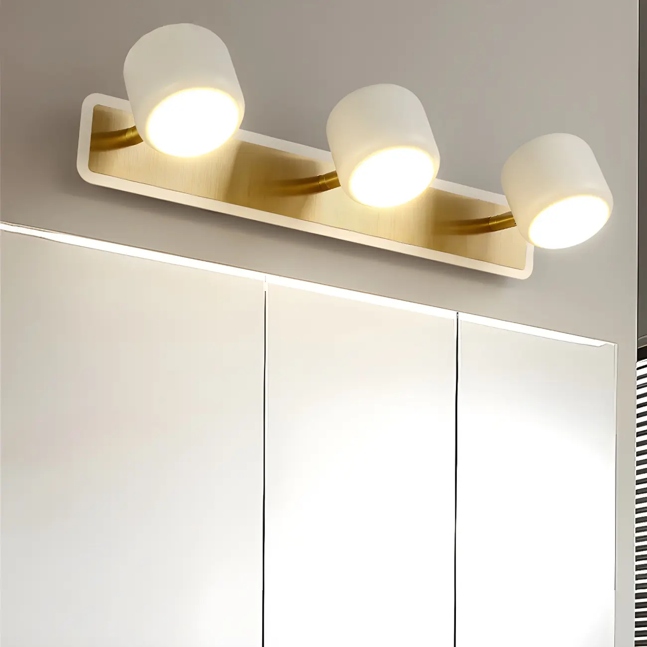 Modern Aluminum Cylinder Warm LED Bathroom Vanity Light