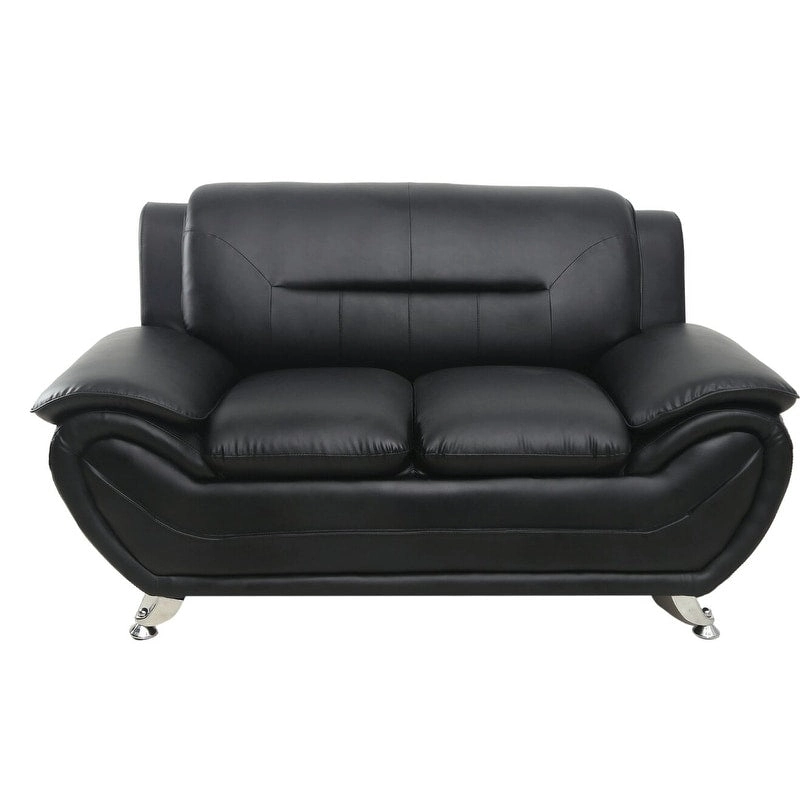 Michael Segura Bonded Leather Upholstered Loveseat - N/A