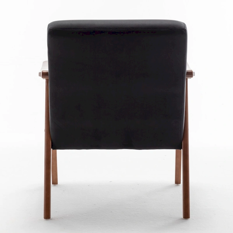 Mid-Century Modern Accent Chair with Solid Wood Frame, Set of 1