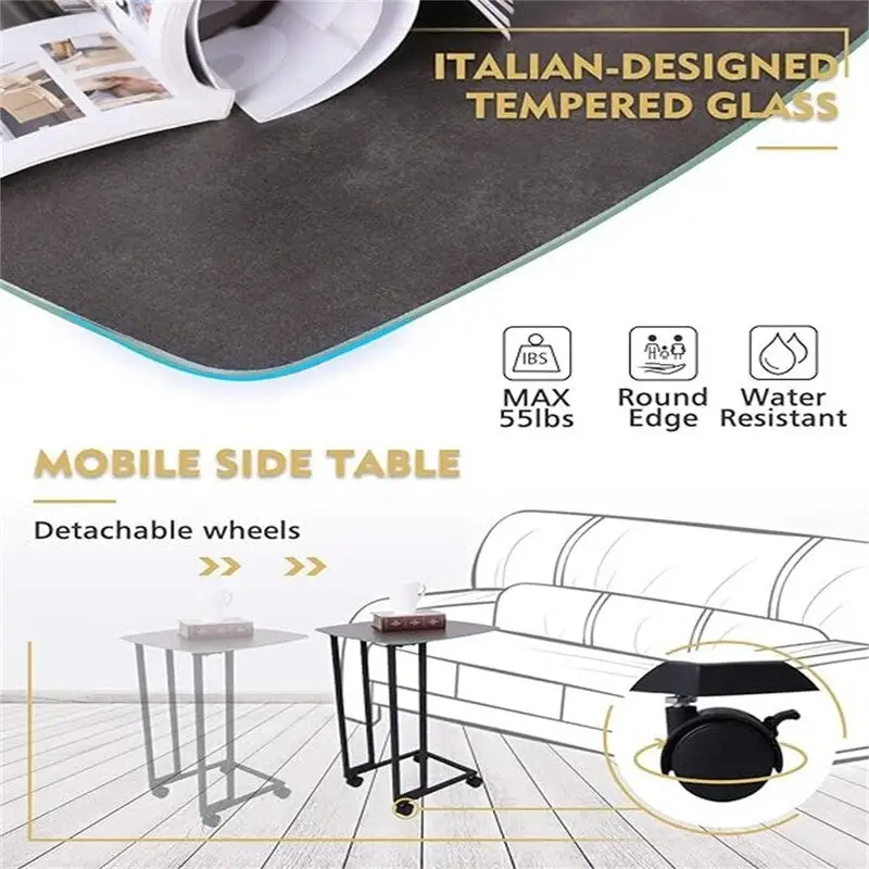 Wooden End Table Anti-Scratch Tabletop