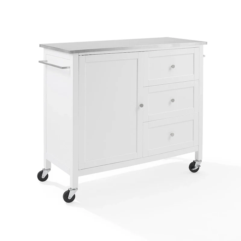 Crosley Soren Stainless Steel Top Kitchen Island/Cart - 18.13d x 42.13w x 37.5h