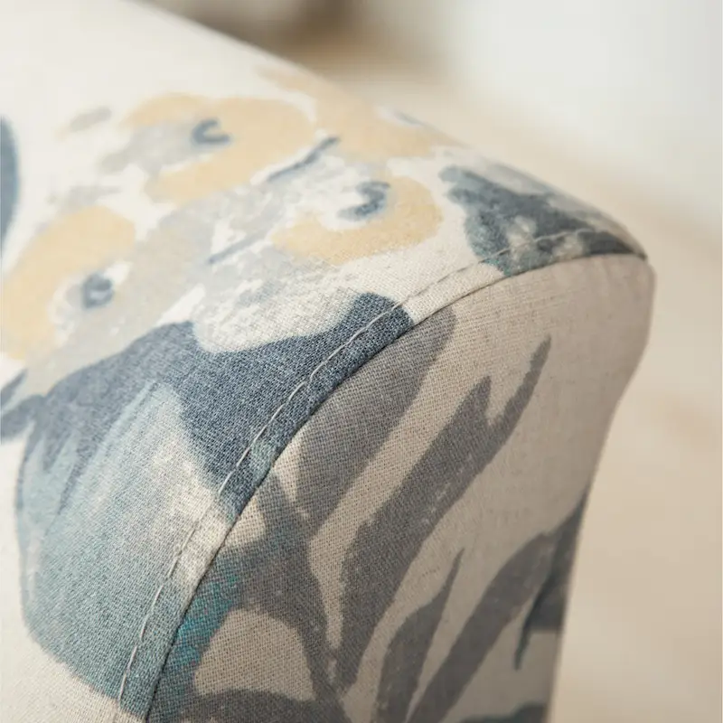 Blue Leaves 29.13 Upholstered Accent Chair