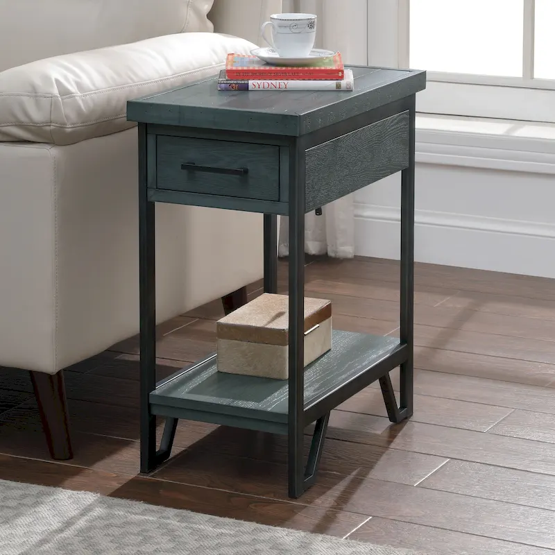 Mingard Rustic 20-inch Wood 1-Shelf and 1-Drawer Side Table by Furniture of America