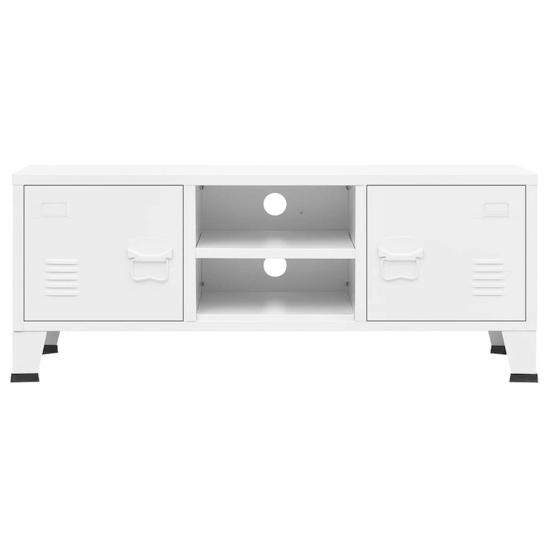 vidaXL TV Stand TV Console Sideboard TV Unit Home Media Unit Cupboard Metal - 41.3 x 13.8 x 16.5