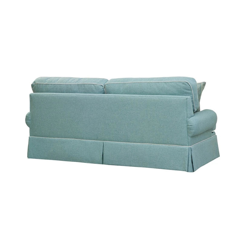 Classics Model Coastal Aqua Series Sofa with Four Accent Pillows