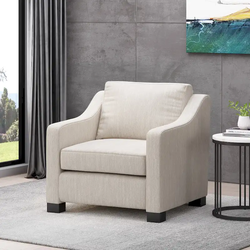 Halevy Contemporary Upholstered Club Chair by Christopher Knight Home