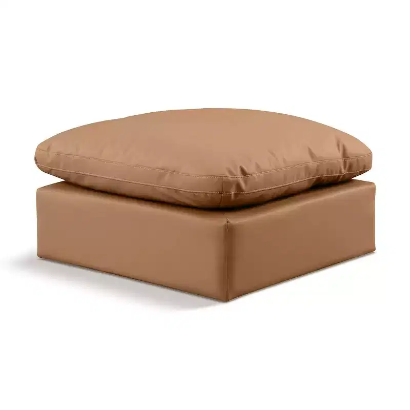 Meridian Furniture,Indulge Vegan Leather Ottoman