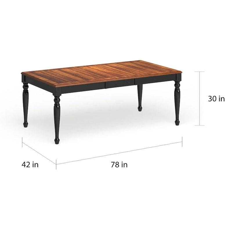 Furniture of America Levole Two-tone 78-inch Expandable Dining Table