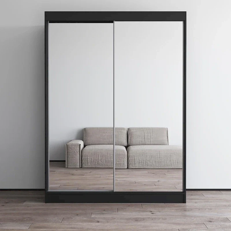 Copper Grove Parasol Modern Glossy Mirrored 2-door Wardrobe Armoire